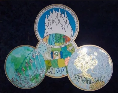 A custom painting illustrating our commitment to tikkun olam